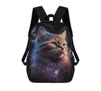 sinyumoney Mochilas Infantiles De 17 Pulgadas Cosmic Cat Portrait-61 Mochila Escolar Impresa En 3D Para Niños Mochilas De Viaje De Moda Para Niños Y Estudiantes