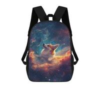 sinyumoney Mochilas Infantiles De 17 Pulgadas Cosmic Corgi Adventure Mochila Escolar Impresa En 3D Para Niños Mochilas De Viaje De Moda Para Niños Y Estudiantes