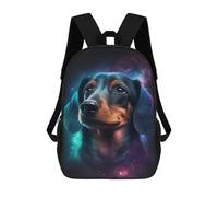 sinyumoney Mochilas Infantiles De 17 Pulgadas Cosmic Dachshund Portrait-1 Mochila Escolar Impresa En 3D Para Niños Mochilas De Viaje De Moda Para Niños Y Estudiantes