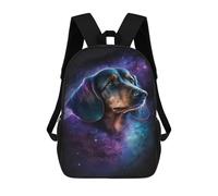 sinyumoney Mochilas Infantiles De 17 Pulgadas Cosmic Dachshund Portrait-2 Mochila Escolar Impresa En 3D Para Niños Mochilas De Viaje De Moda Para Niños Y Estudiantes