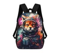 sinyumoney Mochilas Infantiles De 17 Pulgadas Cosmic Fox Explorer-16 Mochila Escolar Impresa En 3D Para Niños Mochilas De Viaje De Moda Para Niños Y Estudiantes