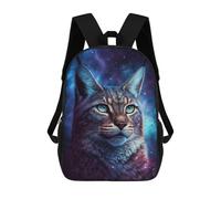 sinyumoney Mochilas Infantiles De 17 Pulgadas Cosmic Lynx Portrait-2 Mochila Escolar Impresa En 3D Para Niños Mochilas De Viaje De Moda Para Niños Y Estudiantes