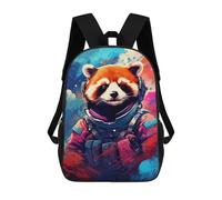 sinyumoney Mochilas Infantiles De 17 Pulgadas Cosmic Red Panda Explorer-5 Mochila Escolar Impresa En 3D Para Niños Mochilas De Viaje De Moda Para Niños Y Estudiantes