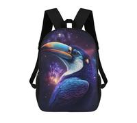 sinyumoney Mochilas Infantiles De 17 Pulgadas Cosmic Toucan Art Print-6 Mochila Escolar Impresa En 3D Para Niños Mochilas De Viaje De Moda Para Niños Y Estudiantes