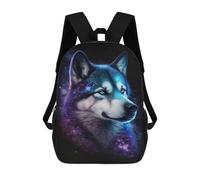 sinyumoney Mochilas Infantiles De 17 Pulgadas Cosmic Wolf Portrait Art Print-5 Mochila Escolar Impresa En 3D Para Niños Mochilas De Viaje De Moda Para Niños Y Estudiantes