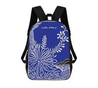 sinyumoney Mochilas Infantiles De 17 Pulgadas Côte DAzur Floral Landscape Art Mochila Escolar Impresa En 3D Para Niños Mochilas De Viaje De Moda Para Niños Y Estudiantes