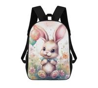 sinyumoney Mochilas Infantiles De 17 Pulgadas Cute Bunny with Ballons Mochila Escolar Impresa En 3D Para Niños Mochilas De Viaje De Moda Para Niños Y Estudiantes
