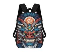 sinyumoney Mochilas Infantiles De 17 Pulgadas Dragon Head Tattoo Design Mochila Escolar Impresa En 3D Para Niños Mochilas De Viaje De Moda Para Niños Y Estudiantes