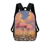 sinyumoney Mochilas Infantiles De 17 Pulgadas Enchanted Mushroom Field Sunset Mochila Escolar Impresa En 3D Para Niños Mochilas De Viaje De Moda Para Niños Y Estudiantes