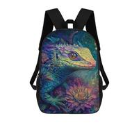 sinyumoney Mochilas Infantiles De 17 Pulgadas Fantasy Lizard in Amazon Rainforest Mochila Escolar Impresa En 3D Para Niños Mochilas De Viaje De Moda Para Niños Y Estudiantes