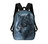 sinyumoney Mochilas Infantiles De 17 Pulgadas Fantasy Wolf Snow Magic Mochila Escolar Impresa En 3D Para Niños Mochilas De Viaje De Moda Para Niños Y Estudiantes