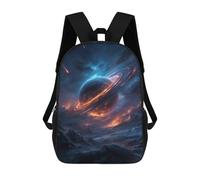sinyumoney Mochilas Infantiles De 17 Pulgadas Fiery Planet with Rings in Space Mochila Escolar Impresa En 3D Para Niños Mochilas De Viaje De Moda Para Niños Y Estudiantes