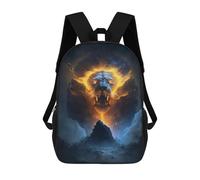 sinyumoney Mochilas Infantiles De 17 Pulgadas Flaming Lion Mountain Poster Mochila Escolar Impresa En 3D Para Niños Mochilas De Viaje De Moda Para Niños Y Estudiantes