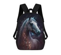 sinyumoney Mochilas Infantiles De 17 Pulgadas Galactic Horse Portrait Mochila Escolar Impresa En 3D Para Niños Mochilas De Viaje De Moda Para Niños Y Estudiantes