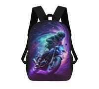 sinyumoney Mochilas Infantiles De 17 Pulgadas Galactic Motorcycle Ride -9 Mochila Escolar Impresa En 3D Para Niños Mochilas De Viaje De Moda Para Niños Y Estudiantes