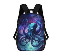 sinyumoney Mochilas Infantiles De 17 Pulgadas Galactic Octopus Art Print-11 Mochila Escolar Impresa En 3D Para Niños Mochilas De Viaje De Moda Para Niños Y Estudiantes