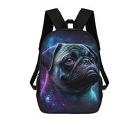sinyumoney Mochilas Infantiles De 17 Pulgadas Galactic Pug Portrait Mochila Escolar Impresa En 3D Para Niños Mochilas De Viaje De Moda Para Niños Y Estudiantes