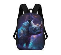 sinyumoney Mochilas Infantiles De 17 Pulgadas Galactic Rhino Profile Mochila Escolar Impresa En 3D Para Niños Mochilas De Viaje De Moda Para Niños Y Estudiantes