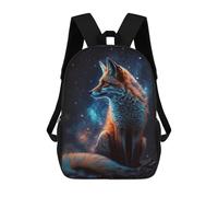 sinyumoney Mochilas Infantiles De 17 Pulgadas Glowing Fox in Space Mochila Escolar Impresa En 3D Para Niños Mochilas De Viaje De Moda Para Niños Y Estudiantes