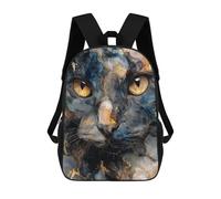 sinyumoney Mochilas Infantiles De 17 Pulgadas Golden Cat Eyes Art Print Mochila Escolar Impresa En 3D Para Niños Mochilas De Viaje De Moda Para Niños Y Estudiantes