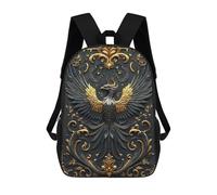 sinyumoney Mochilas Infantiles De 17 Pulgadas Golden Queen Phoenix Art Mochila Escolar Impresa En 3D Para Niños Mochilas De Viaje De Moda Para Niños Y Estudiantes