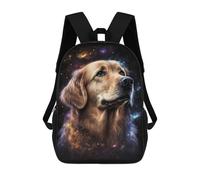 sinyumoney Mochilas Infantiles De 17 Pulgadas Golden Retriever Galaxy Art Print-2 Mochila Escolar Impresa En 3D Para Niños Mochilas De Viaje De Moda Para Niños Y Estudiantes
