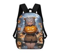 sinyumoney Mochilas Infantiles De 17 Pulgadas Halloween Pumpkin Girl Mochila Escolar Impresa En 3D Para Niños Mochilas De Viaje De Moda Para Niños Y Estudiantes