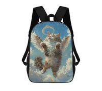 sinyumoney Mochilas Infantiles De 17 Pulgadas Heavenly Angel Cat Art Print-1 Mochila Escolar Impresa En 3D Para Niños Mochilas De Viaje De Moda Para Niños Y Estudiantes