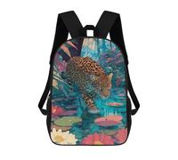 sinyumoney Mochilas Infantiles De 17 Pulgadas Jaguar in Amazon Rainforest Mochila Escolar Impresa En 3D Para Niños Mochilas De Viaje De Moda Para Niños Y Estudiantes