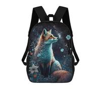 sinyumoney Mochilas Infantiles De 17 Pulgadas Magical Fox in Starry Night Mochila Escolar Impresa En 3D Para Niños Mochilas De Viaje De Moda Para Niños Y Estudiantes