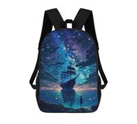 sinyumoney Mochilas Infantiles De 17 Pulgadas Magical Night Voyage Mochila Escolar Impresa En 3D Para Niños Mochilas De Viaje De Moda Para Niños Y Estudiantes