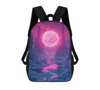 sinyumoney Mochilas Infantiles De 17 Pulgadas Magical Pink Planet Landscape Mochila Escolar Impresa En 3D Para Niños Mochilas De Viaje De Moda Para Niños Y Estudiantes