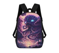 sinyumoney Mochilas Infantiles De 17 Pulgadas Monstrous Sea Monster Storm Mochila Escolar Impresa En 3D Para Niños Mochilas De Viaje De Moda Para Niños Y Estudiantes