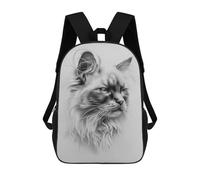 sinyumoney Mochilas Infantiles De 17 Pulgadas Pencil Drawing of A Ragdoll Cat Mochila Escolar Impresa En 3D Para Niños Mochilas De Viaje De Moda Para Niños Y Estudiantes