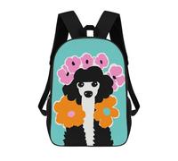 sinyumoney Mochilas Infantiles De 17 Pulgadas Poodle Dog Nature Lover Mochila Escolar Impresa En 3D Para Niños Mochilas De Viaje De Moda Para Niños Y Estudiantes