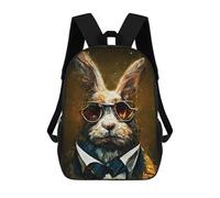 sinyumoney Mochilas Infantiles De 17 Pulgadas Rabbit Watercolors Mochila Escolar Impresa En 3D Para Niños Mochilas De Viaje De Moda Para Niños Y Estudiantes