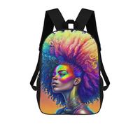 sinyumoney Mochilas Infantiles De 17 Pulgadas Rainbow Afro Goddess 1 Mochila Escolar Impresa En 3D Para Niños Mochilas De Viaje De Moda Para Niños Y Estudiantes