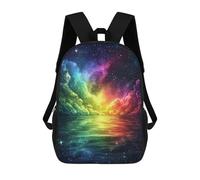 sinyumoney Mochilas Infantiles De 17 Pulgadas Rainbow Sky Reflections-1 Mochila Escolar Impresa En 3D Para Niños Mochilas De Viaje De Moda Para Niños Y Estudiantes