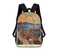 sinyumoney Mochilas Infantiles De 17 Pulgadas San Francisco Travel US Klimt Mochila Escolar Impresa En 3D Para Niños Mochilas De Viaje De Moda Para Niños Y Estudiantes