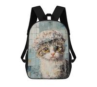 sinyumoney Mochilas Infantiles De 17 Pulgadas Shower Cat Bath Time Fun Mochila Escolar Impresa En 3D Para Niños Mochilas De Viaje De Moda Para Niños Y Estudiantes