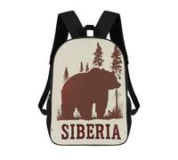 sinyumoney Mochilas Infantiles De 17 Pulgadas Siberian Russia Bear Travel Mochila Escolar Impresa En 3D Para Niños Mochilas De Viaje De Moda Para Niños Y Estudiantes