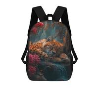 sinyumoney Mochilas Infantiles De 17 Pulgadas Sleeping Jaguar in Amazon Rainforest Mochila Escolar Impresa En 3D Para Niños Mochilas De Viaje De Moda Para Niños Y Estudiantes