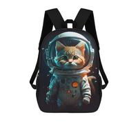 sinyumoney Mochilas Infantiles De 17 Pulgadas Space Cat Adventure Suit Mochila Escolar Impresa En 3D Para Niños Mochilas De Viaje De Moda Para Niños Y Estudiantes