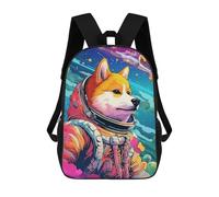 sinyumoney Mochilas Infantiles De 17 Pulgadas Space Dog Explorer-173 Mochila Escolar Impresa En 3D Para Niños Mochilas De Viaje De Moda Para Niños Y Estudiantes