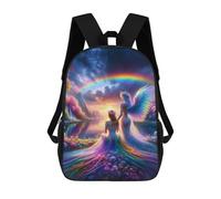 sinyumoney Mochilas Infantiles De 17 Pulgadas Sungazing with Angel Mochila Escolar Impresa En 3D Para Niños Mochilas De Viaje De Moda Para Niños Y Estudiantes