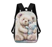 sinyumoney Mochilas Infantiles De 17 Pulgadas Teddy Bears Cuddling Mochila Escolar Impresa En 3D Para Niños Mochilas De Viaje De Moda Para Niños Y Estudiantes