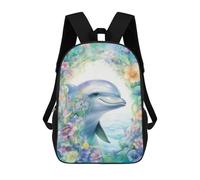 sinyumoney Mochilas Infantiles De 17 Pulgadas The Wisdom of The Dolphins Mochila Escolar Impresa En 3D Para Niños Mochilas De Viaje De Moda Para Niños Y Estudiantes