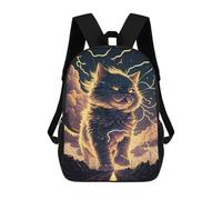 sinyumoney Mochilas Infantiles De 17 Pulgadas Thundering Cat Storm Artwork Mochila Escolar Impresa En 3D Para Niños Mochilas De Viaje De Moda Para Niños Y Estudiantes