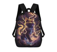 sinyumoney Mochilas Infantiles De 17 Pulgadas Thundering Electric Cat Art Print Mochila Escolar Impresa En 3D Para Niños Mochilas De Viaje De Moda Para Niños Y Estudiantes
