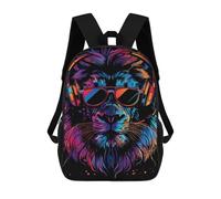 sinyumoney Mochilas Infantiles De 17 Pulgadas Vibrant Lion Headphones Art Print Mochila Escolar Impresa En 3D Para Niños Mochilas De Viaje De Moda Para Niños Y Estudiantes